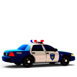 Police Car With Flashing Lights PNG Fku19 PNG