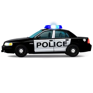 Police Car With Lights PNG 05252024