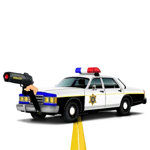 Police Car With Megaphone PNG Ply PNG