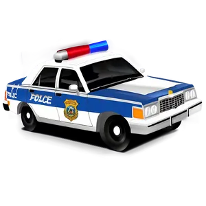 Police Car With Siren PNG 06132024