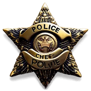 Police Chief Badge PNG Pqd