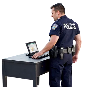 Police Officer At Desk Png 62 PNG image