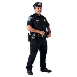 Police Officer At Night PNG 06252024