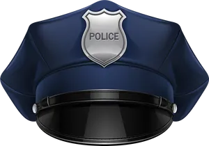 Police Officer Cap Illustration PNG image