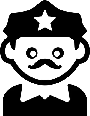 Police Officer Cartoon Outline