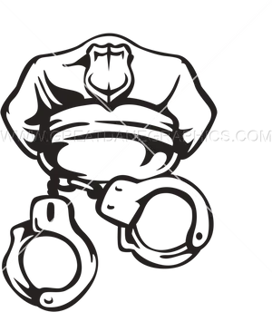 Police Officer Handcuffs Illustration PNG