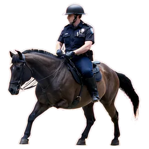 Police Officer On Horseback PNG 81