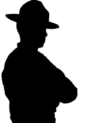 Police Officer Silhouette PNG image