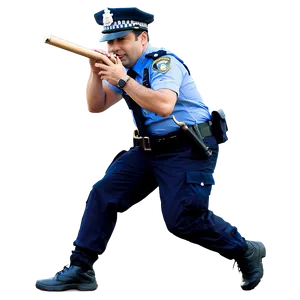 Police Officer With Baton PNG Hmp PNG