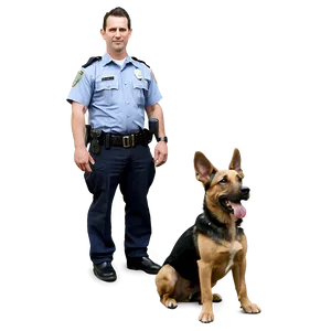 Police Officer With Dog Png 06252024 PNG image