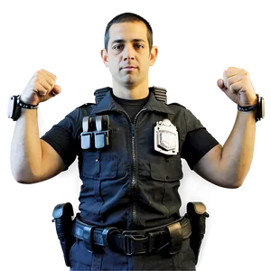 Police Officer With Handcuffs PNG Vux4 PNG