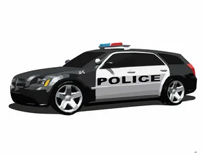 Police Patrol Vehicle Illustration PNG image