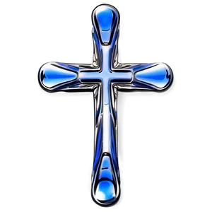 Polished Blue Cross PNG 85