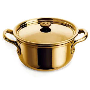 Polished Brass Cooking Pot PNG 60 PNG