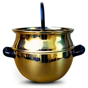 Polished Brass Cooking Pot PNG Luv