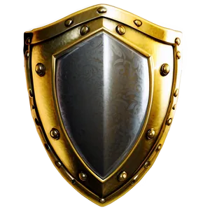 Polished Gold Shield Png 06282024 PNG image