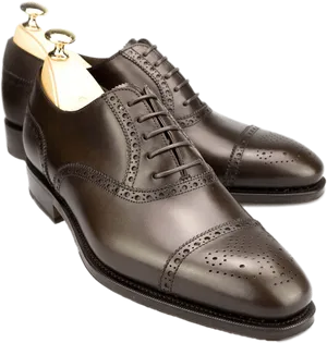 Polished Leather Oxford Shoes PNG image