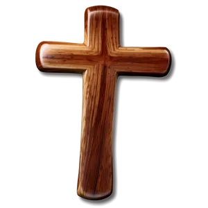 Polished Wooden Cross PNG Dxf