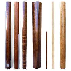 Polished Wooden Pole Png 06282024 PNG image