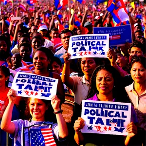 Political Rally Crowd Png 06242024 PNG image