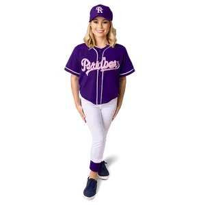 Polka Dot Baseball Wearing Jersey PNG 06282024