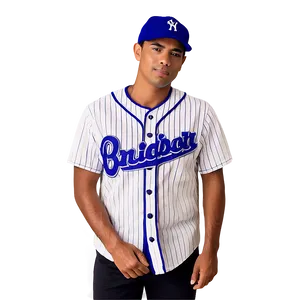 Polka Dot Baseball Wearing Jersey PNG 06282024