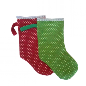 Polka Dot Christmas Stockings PNG image