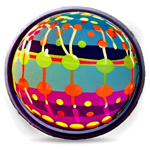 Polka Dot Circle Sticker PNG 06282024