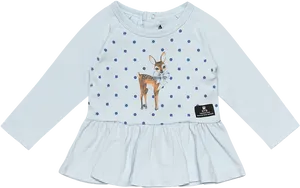 Polka Dot Deer Printed Dress PNG image