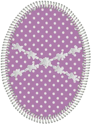 Polka Dot Easter Egg Design PNG image