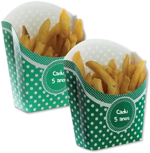 Polka Dot Fry Containers5th Anniversary PNG image