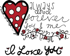 Polka Dot Heart Art PNG image