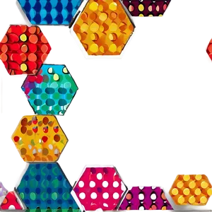 Polka Dot Hexagon Pattern PNG 11 PNG