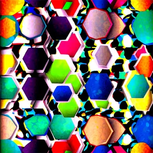 Polka Dot Hexagon Pattern PNG Tda13 PNG