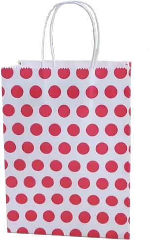 Polka Dot Pattern Shopping Bag PNG image
