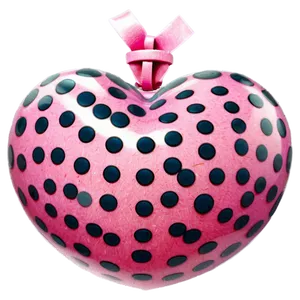 Polka Dot Pink Heart PNG Hth20