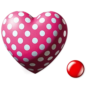 Polka Dot Pink Heart PNG Jhf