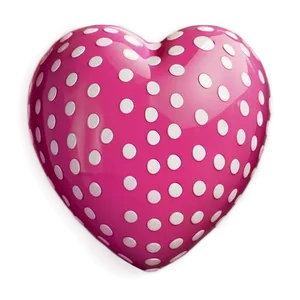 Polka Dot Pink Heart PNG Reo36