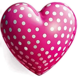 Polka Dot Pink Heart PNG Yjw86