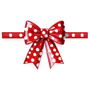 Polka Dot Red Bow PNG Xcr