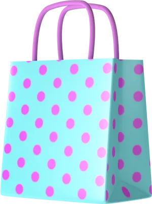 Polka Dot Shopping Bag
