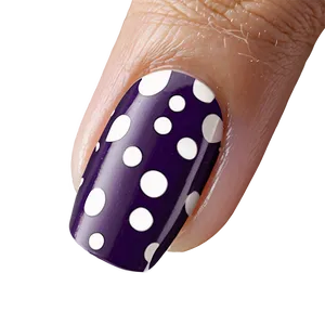 Polka Dot Single Acrylic Nail Png 36 PNG image