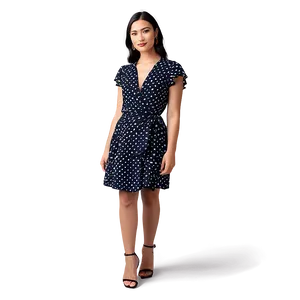 Polka Dot Wrap Dress PNG 80