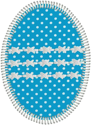 Polka Dotted Blue Easter Egg PNG image