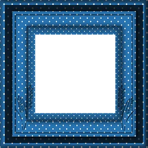 Polka Dotted Blue Frame PNG image