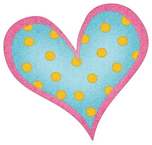 Polka Dotted Heart Sticker
