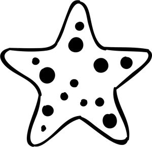 Polka Dotted Starfish Clipart PNG image