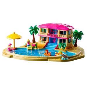 Polly Pocket Tropical Island Resort Png Mqj PNG image