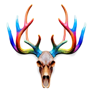 Polychromatic Deer Antler PNG 06122024