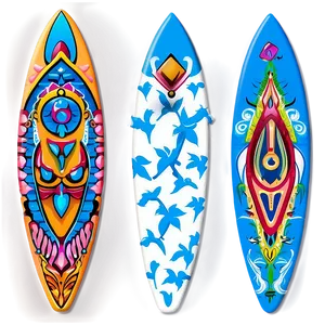 Polynesian Inspired Surfboard Png Frt14 PNG image